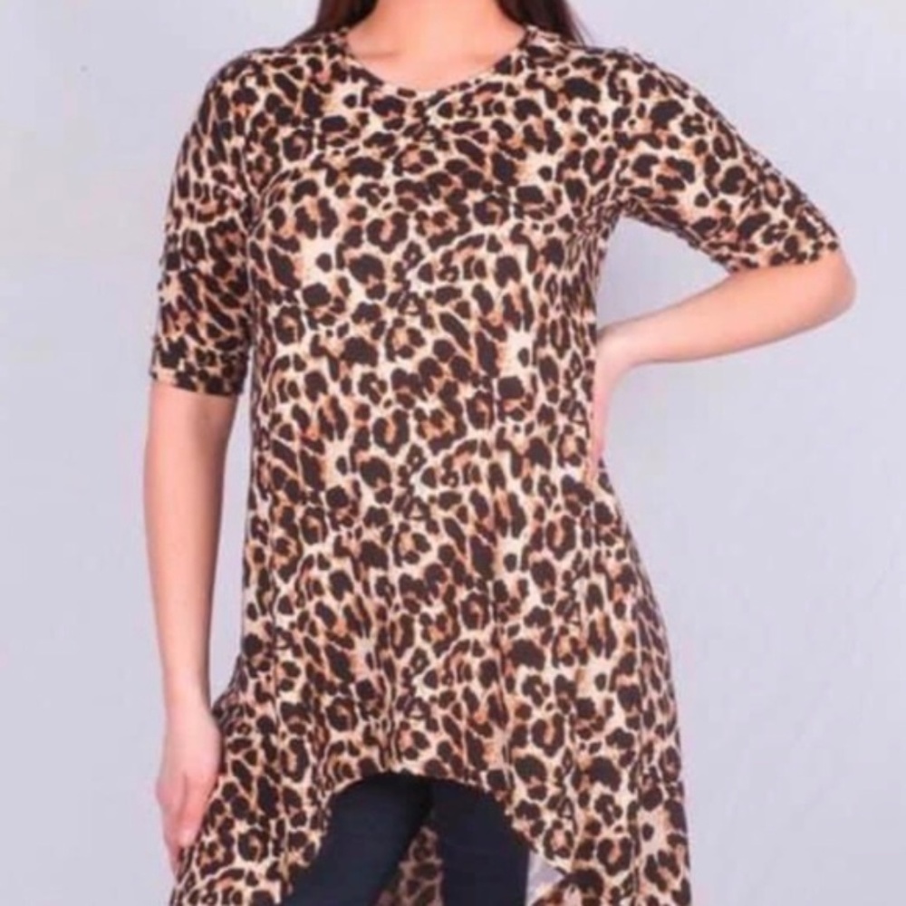 L & B Leopard Print  Hi-Lo Sz 2X NWT